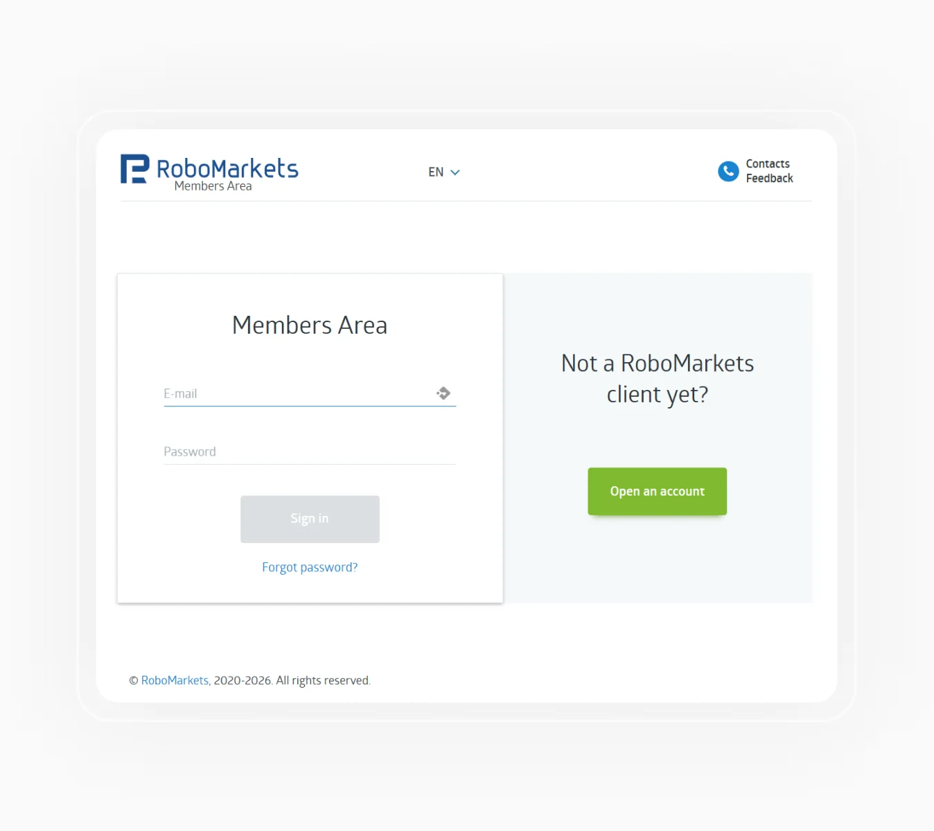 1. Access your account