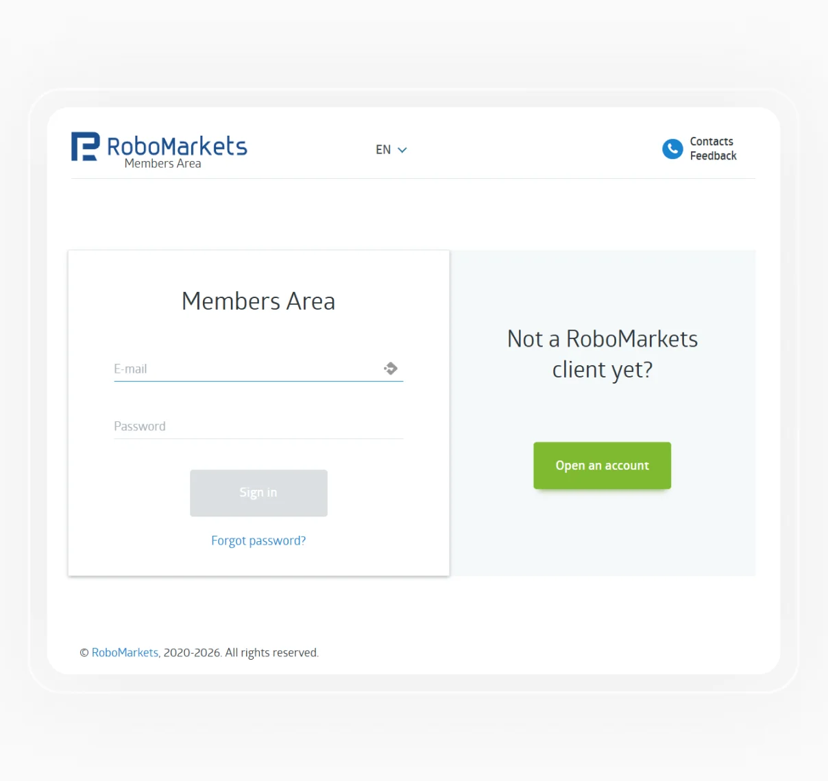 1. Access your account
