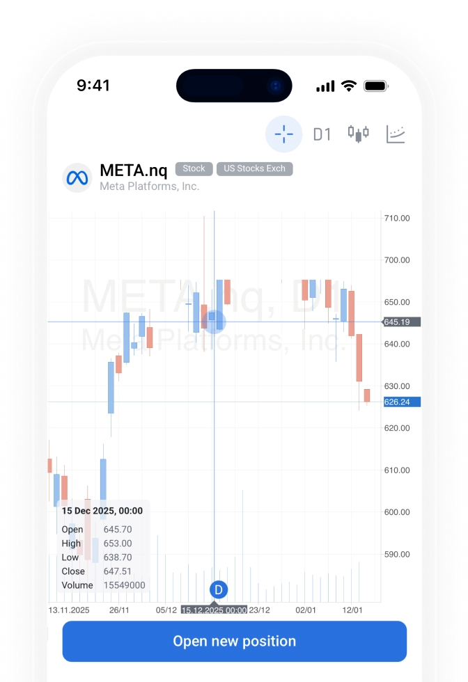 Tap "Open new position"